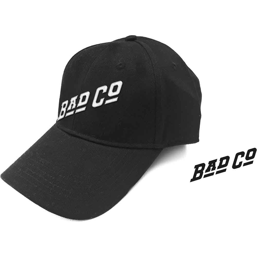 Bad Company Unisex Baseball Cap: Slant Logo (Black)