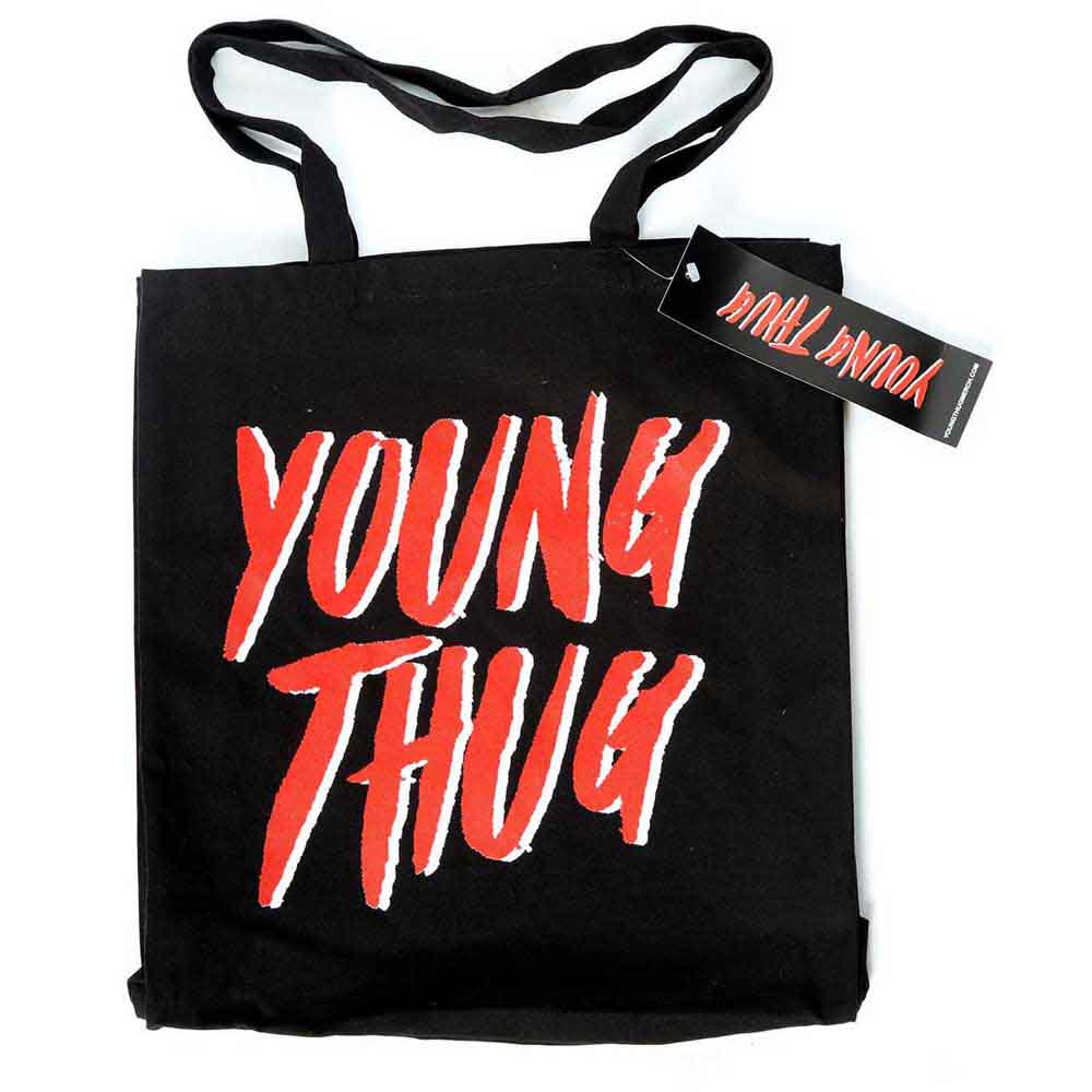 Young Thug Cotton Tote Bag: Logo (Black)