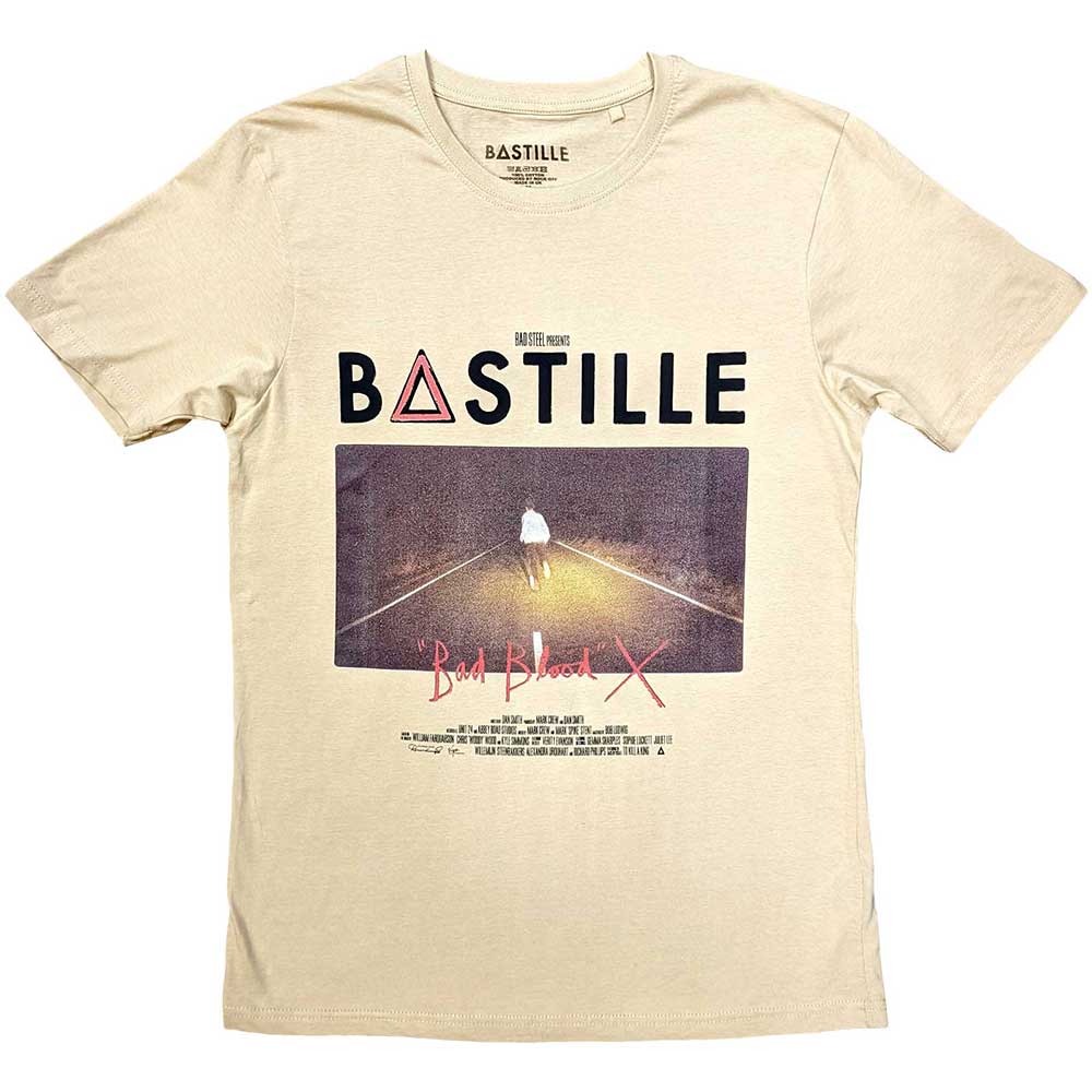 Bastille Unisex T-Shirt: Bad Blood (Sand)