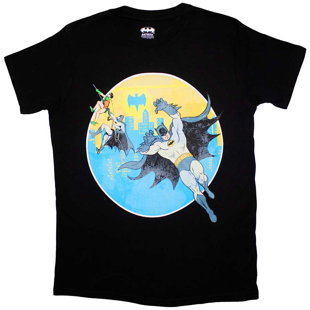 DC Comics Unisex T-Shirt: Batman Bat Leap (Black)
