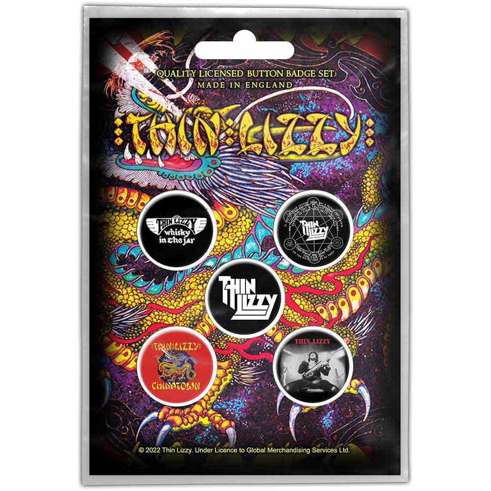 Thin Lizzy Button Badge Pack: Chinatown