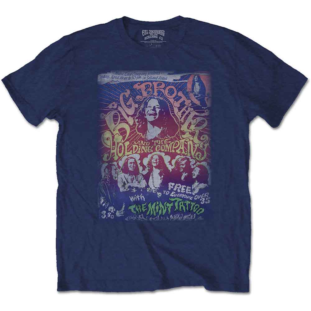 Big Brother & The Holding Company Unisex T-Shirt: Selland Arena (Navy Blue)