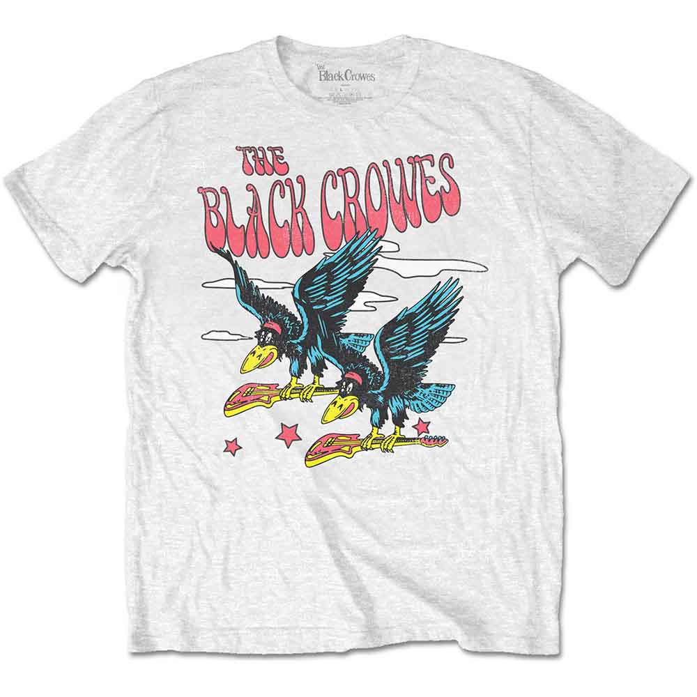 The Black Crowes Unisex T-Shirt: Flying Crowes (White)