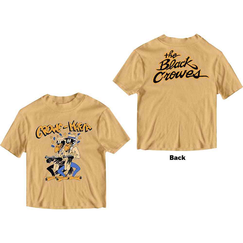 The Black Crowes Unisex T-Shirt: Crowe Mafia (Sand) (Back Print)