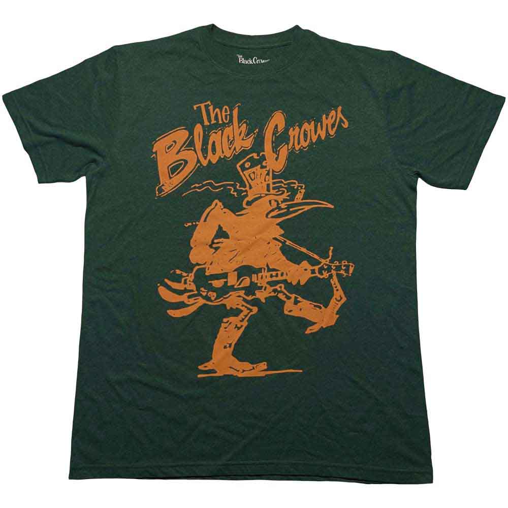 The Black Crowes Unisex T-Shirt: Crowe Guitar (Green)