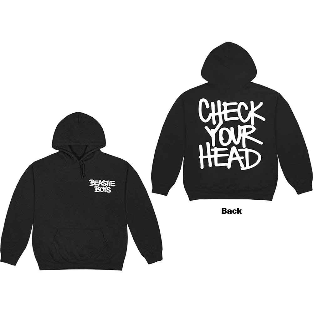 The Beastie Boys Unisex Pullover Hoodie: Check Your Head (Black) (Back Print)