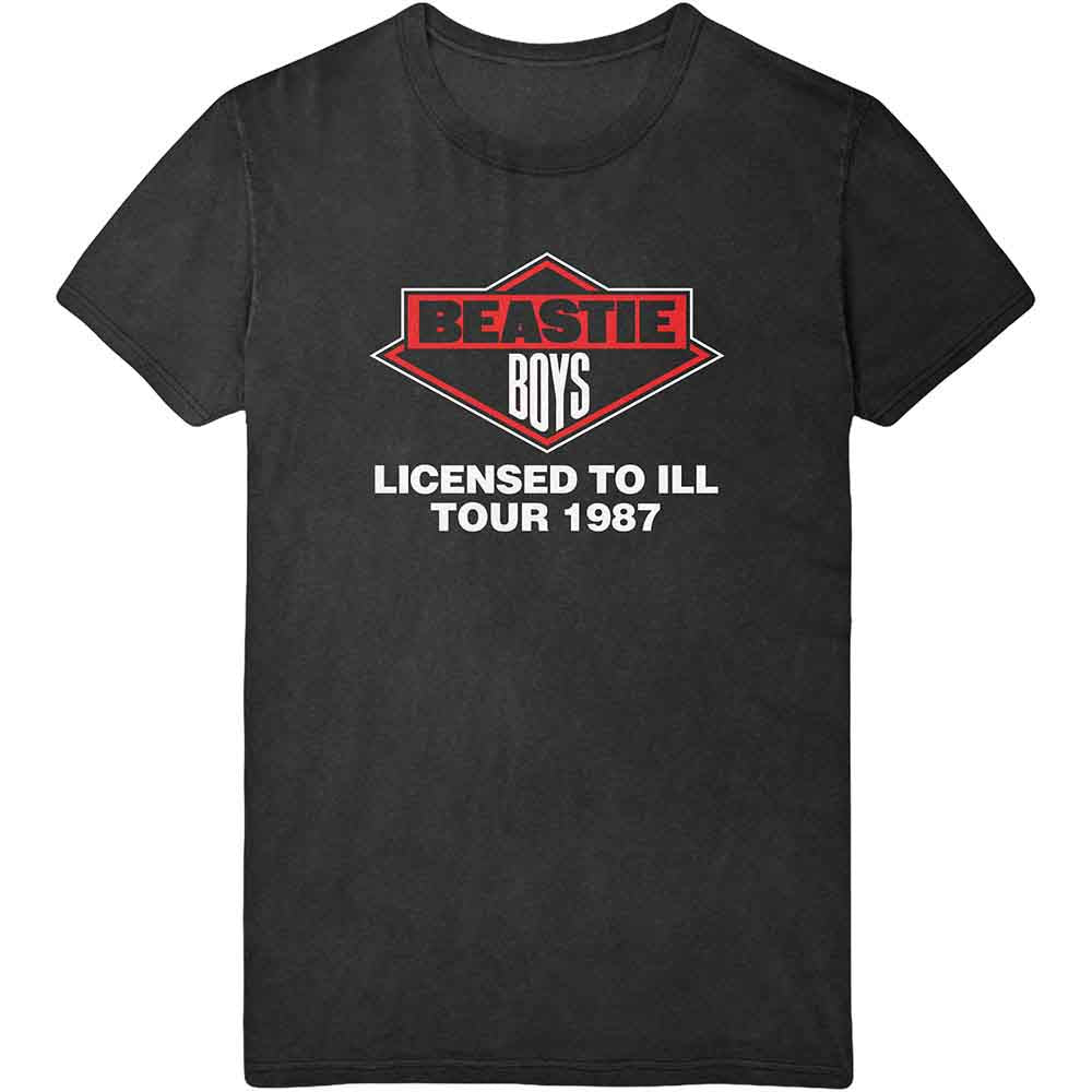 The Beastie Boys Unisex T-Shirt: Licensed To Ill Tour 1987 (Black)