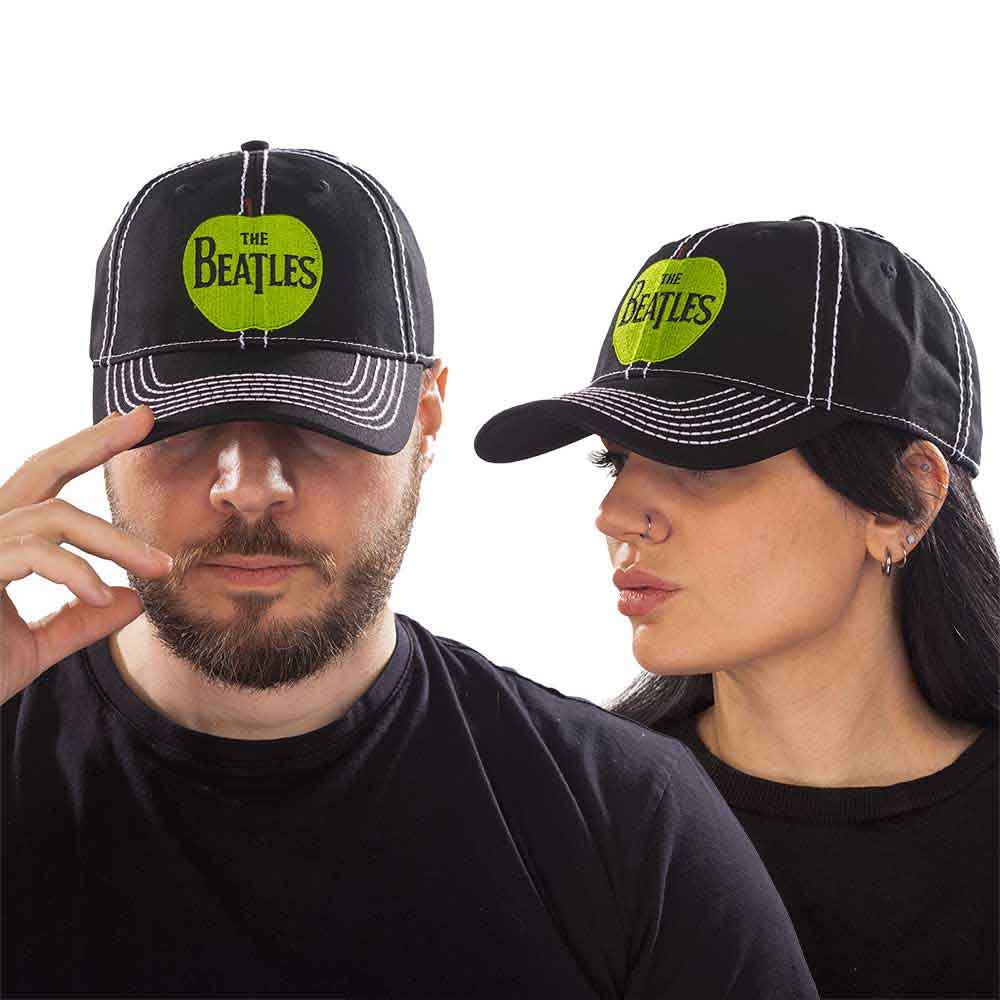 The Beatles Unisex Baseball Cap: Apple (Black)