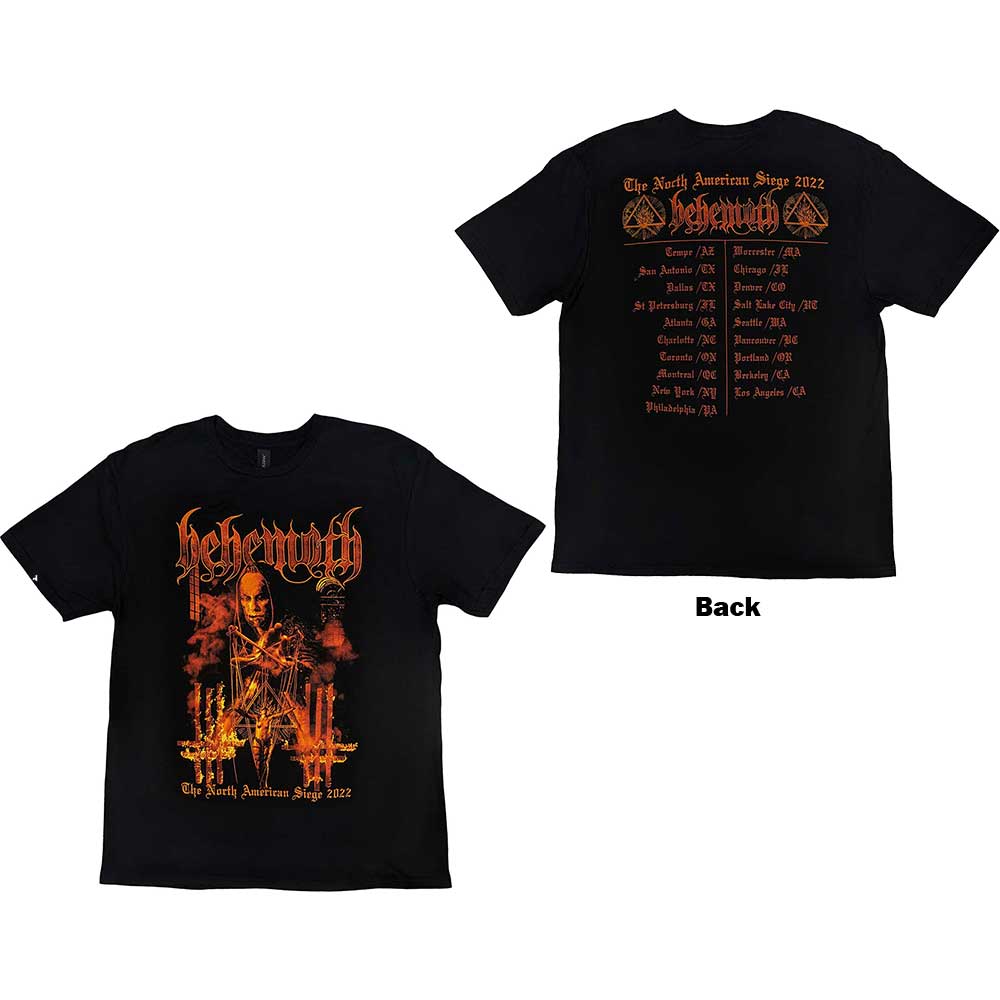 Behemoth Unisex T-Shirt: North American Tour '22 Puppet Master (Black) (Back Print)