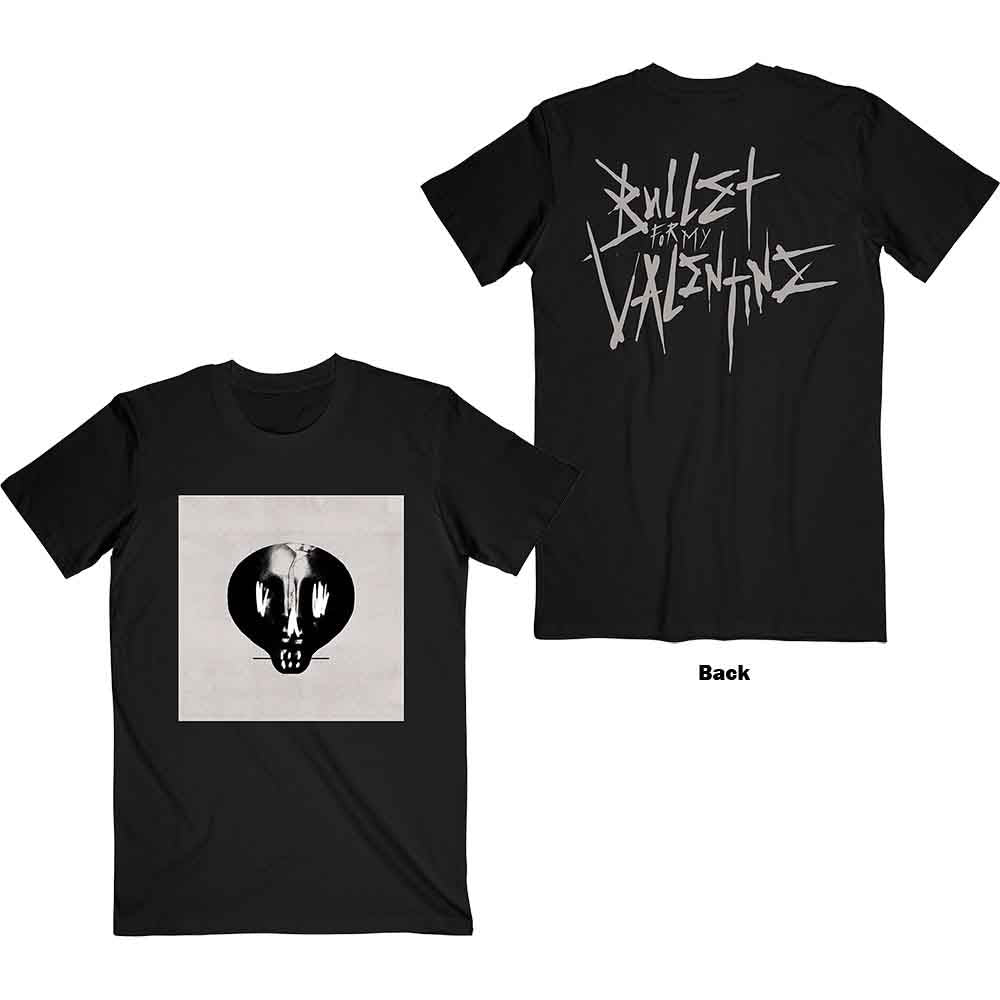 Bullet For My Valentine Unisex T-Shirt: Album Cropped & Large Logo (Black) (Back Print)