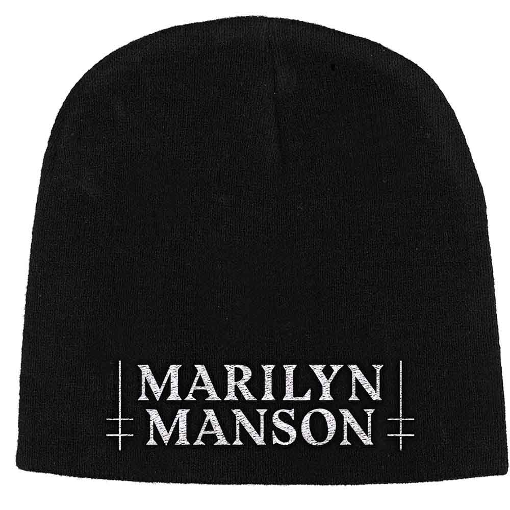 Marilyn Manson Unisex Beanie Hat: Logo 1 (Black)