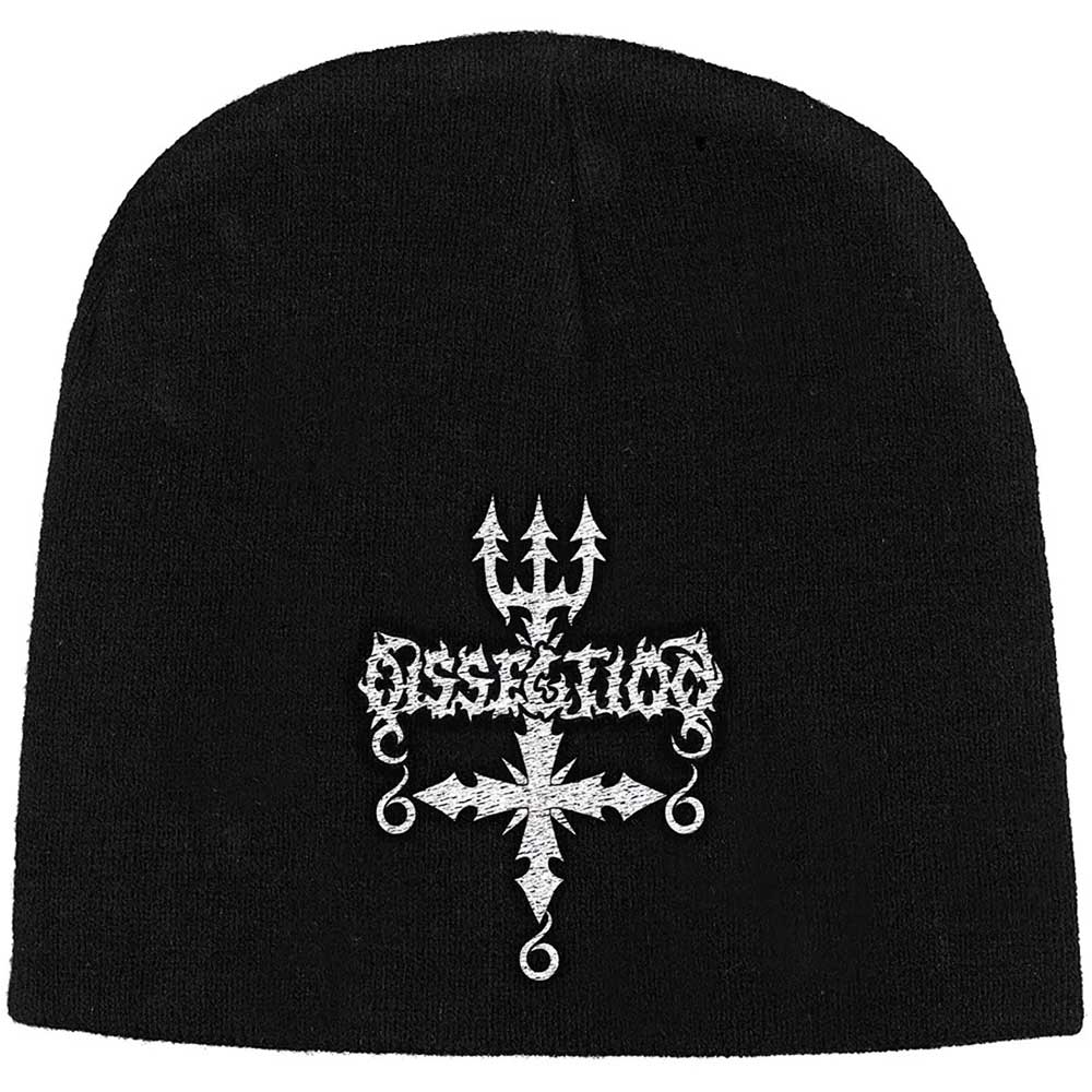 Dissection Unisex Beanie Hat: Logo / Cross (Black)