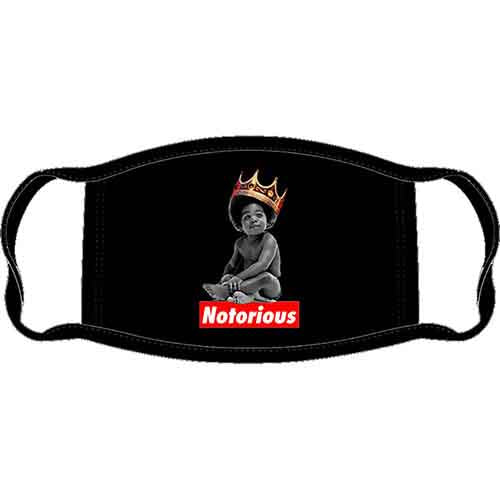 Biggie Smalls Face Mask: Notorious Baby (Black)