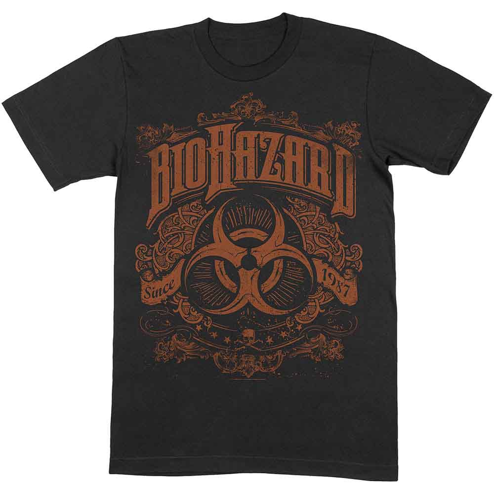 Biohazard Unisex T-Shirt: Since 1987 (Black) (Small)