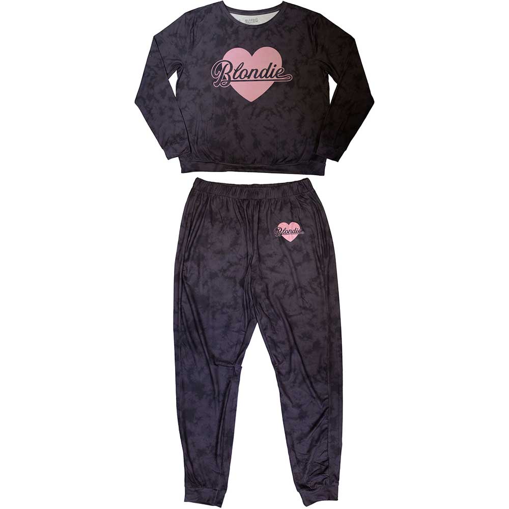 Blondie Ladies Pyjamas: Heart Of Glass (Purple)