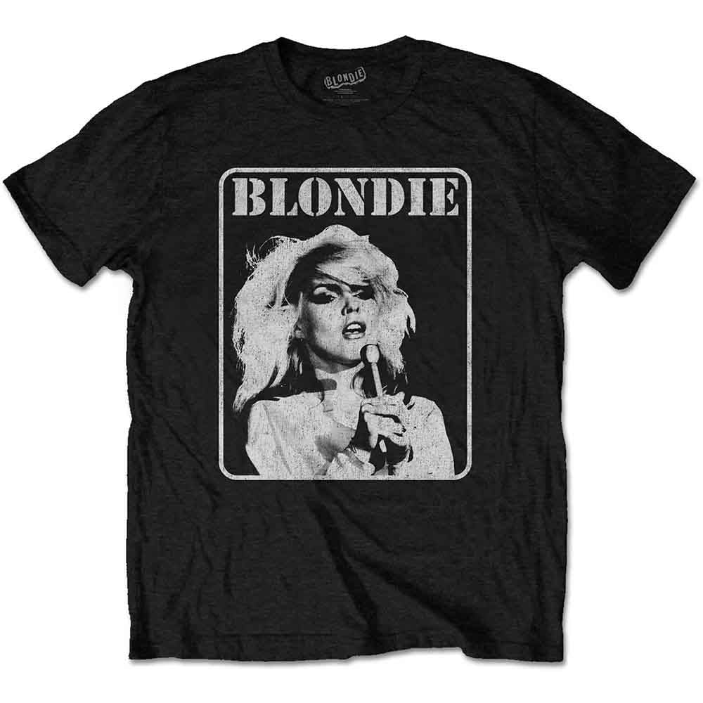 Blondie Unisex T-Shirt: Presente Poster (Black)