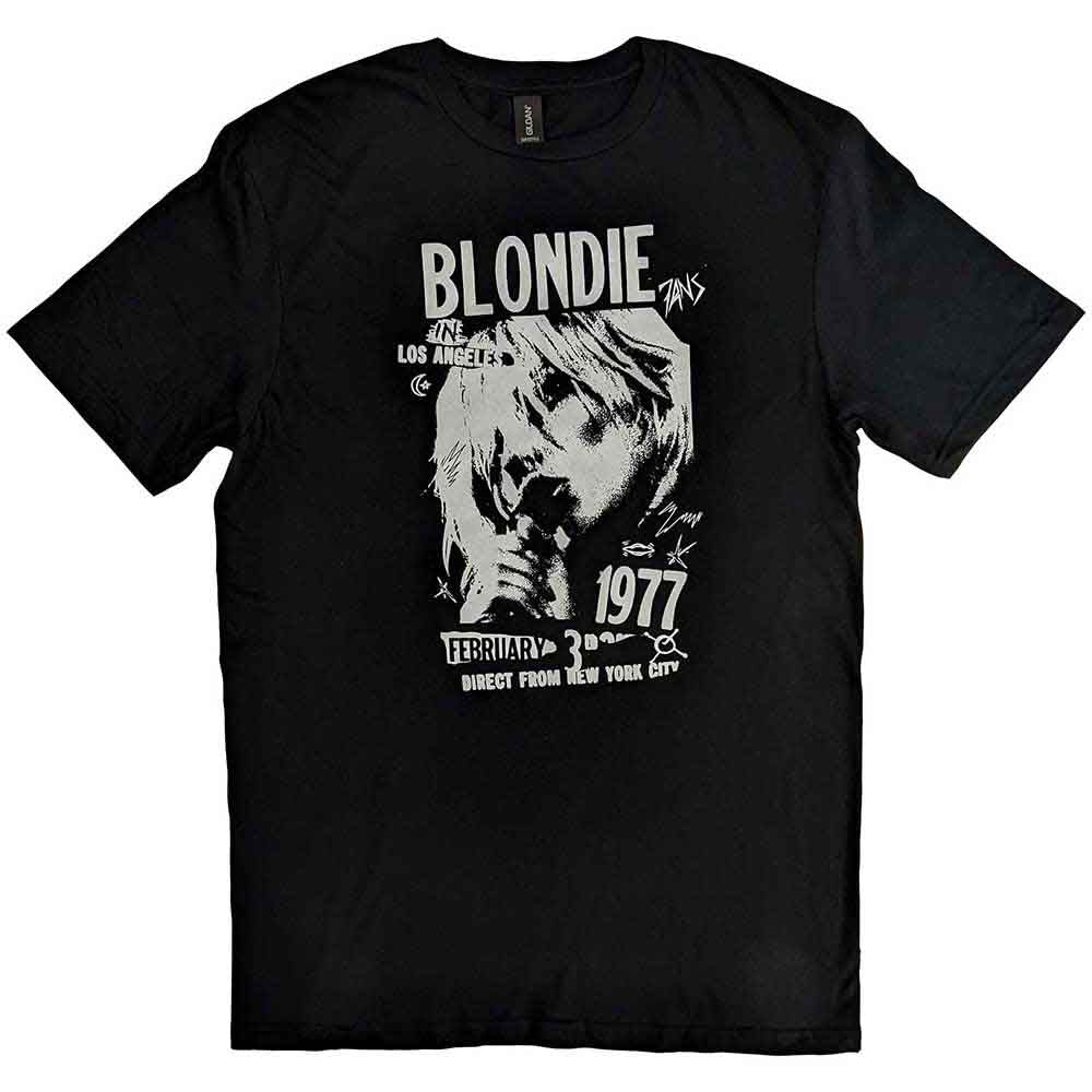 Blondie Unisex T-Shirt: 1977 Vintage (Black)