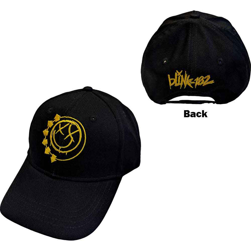 Blink-182 Unisex Baseball Cap: Yellow Six Arrow Smile (Black)