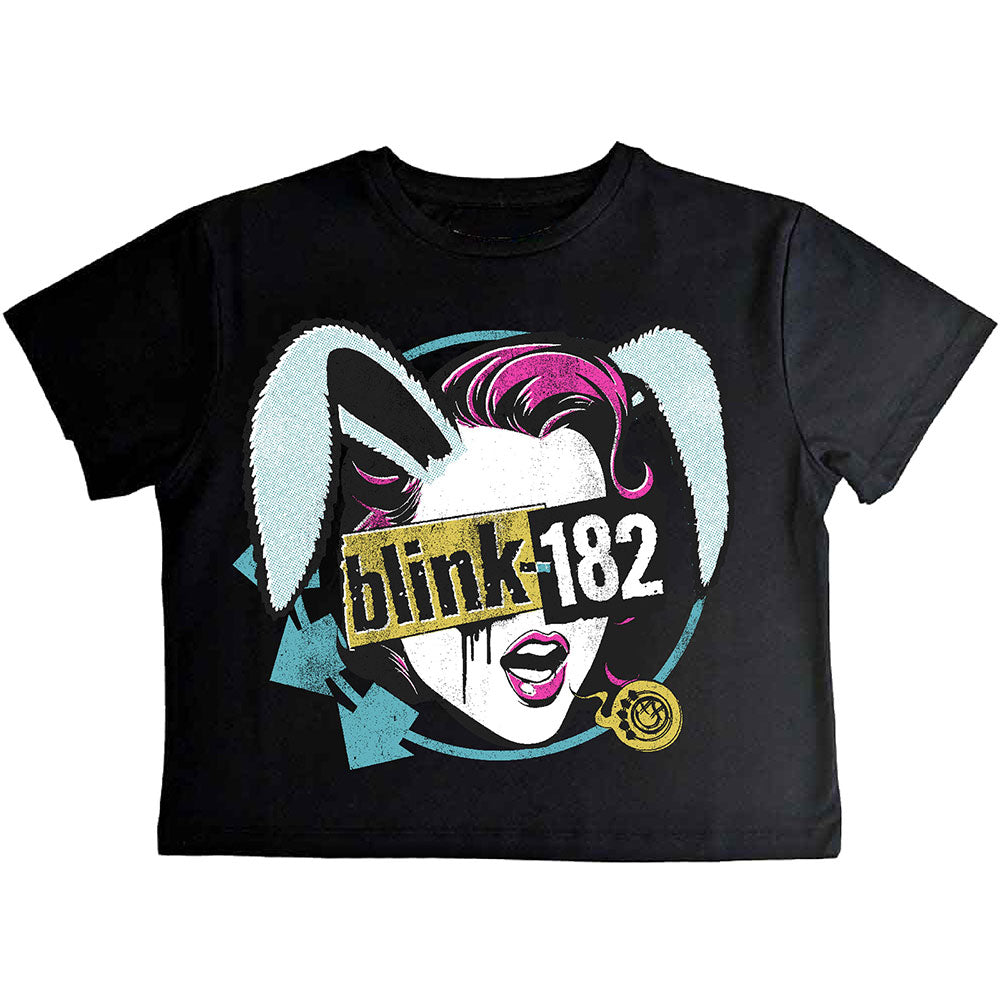 Blink-182 Ladies Crop Top: Blind Date (Black)