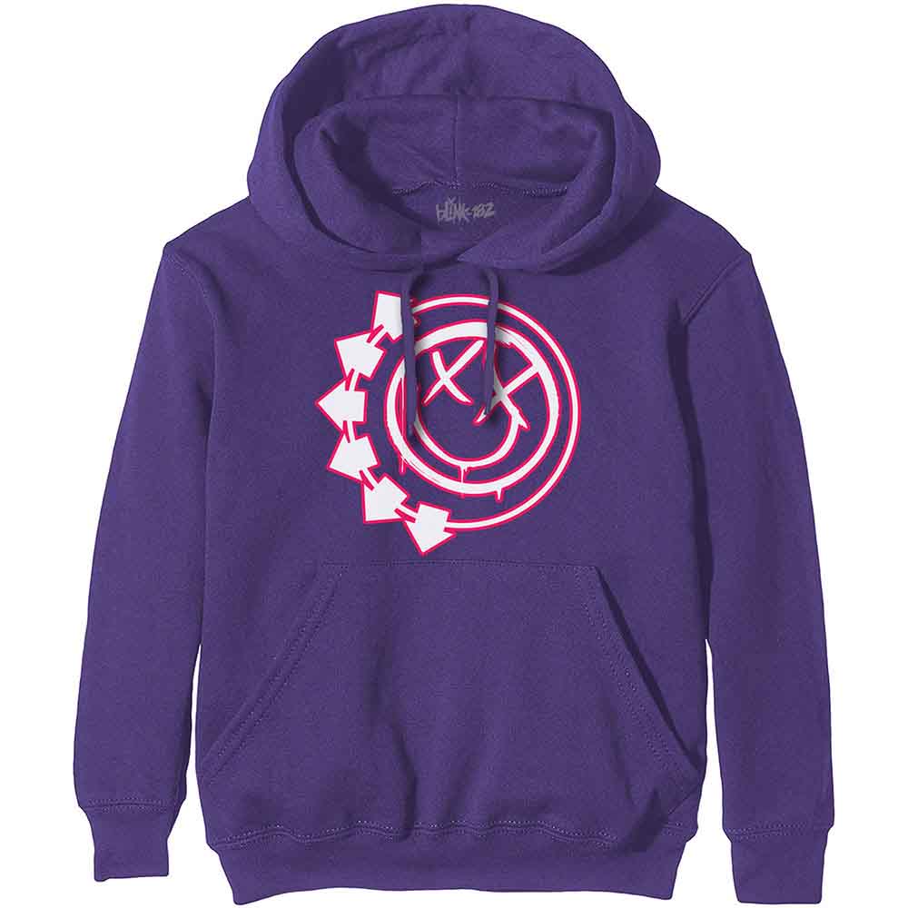 Blink-182 Unisex Pullover Hoodie: Six Arrow Smile (Purple)