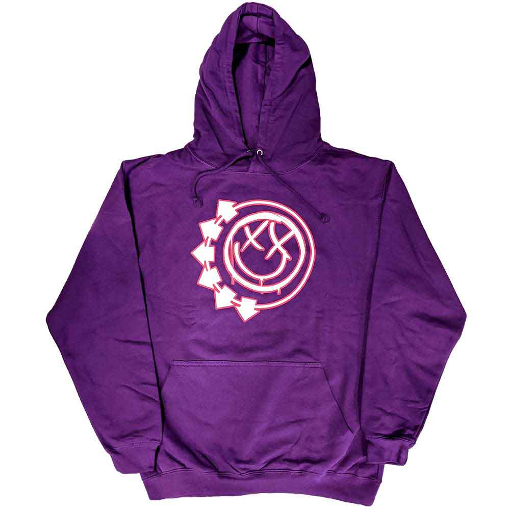 Blink-182 Unisex Pullover Hoodie: Six Arrow Smile (Pink)