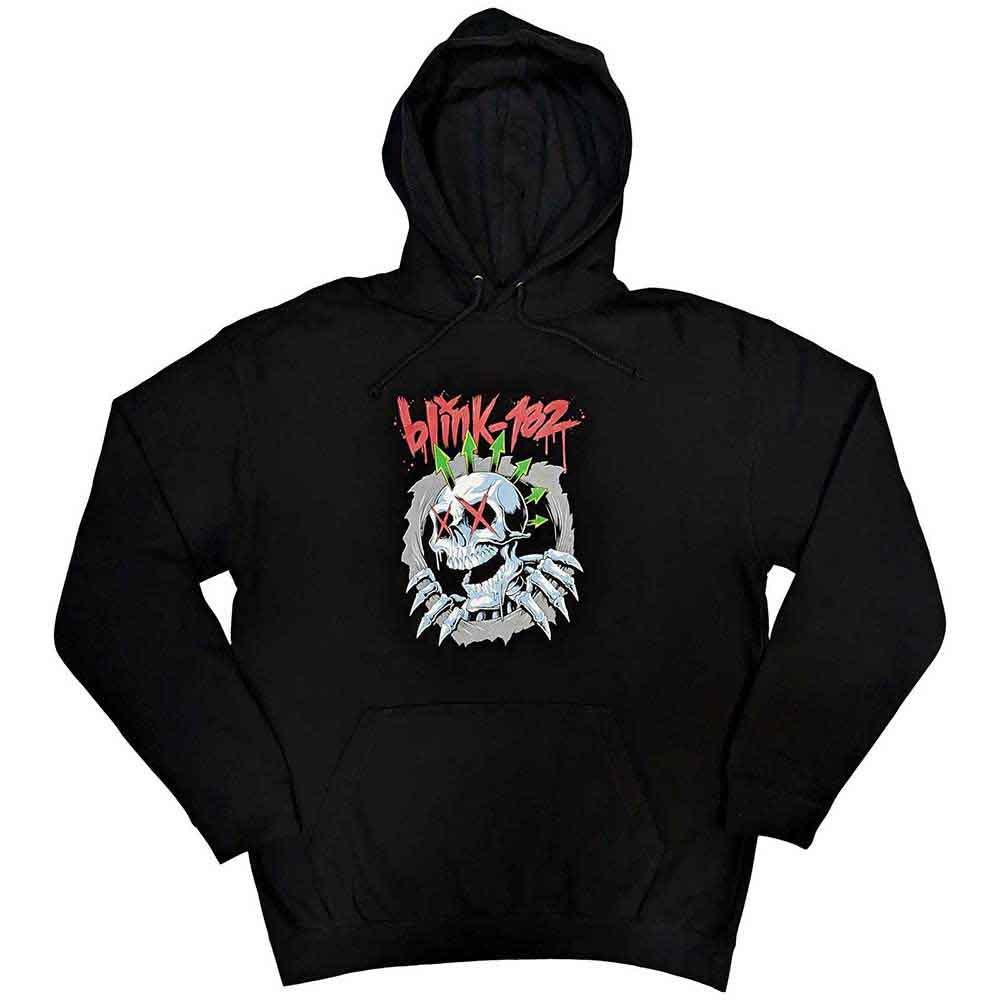 Blink-182 Unisex Pullover Hoodie: Six Arrow Skull (Black)