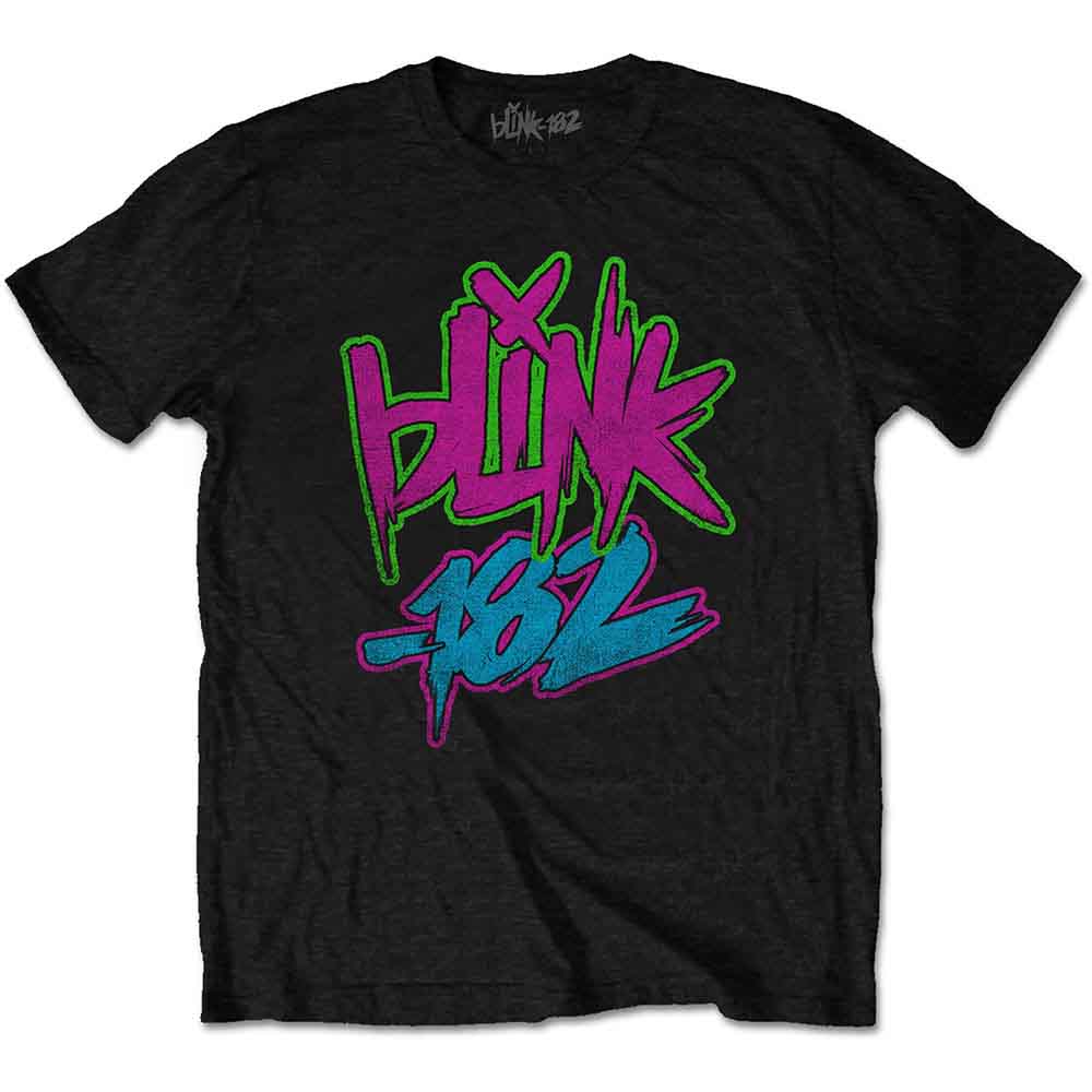 Blink-182 Unisex T-Shirt: Neon Logo (Black)