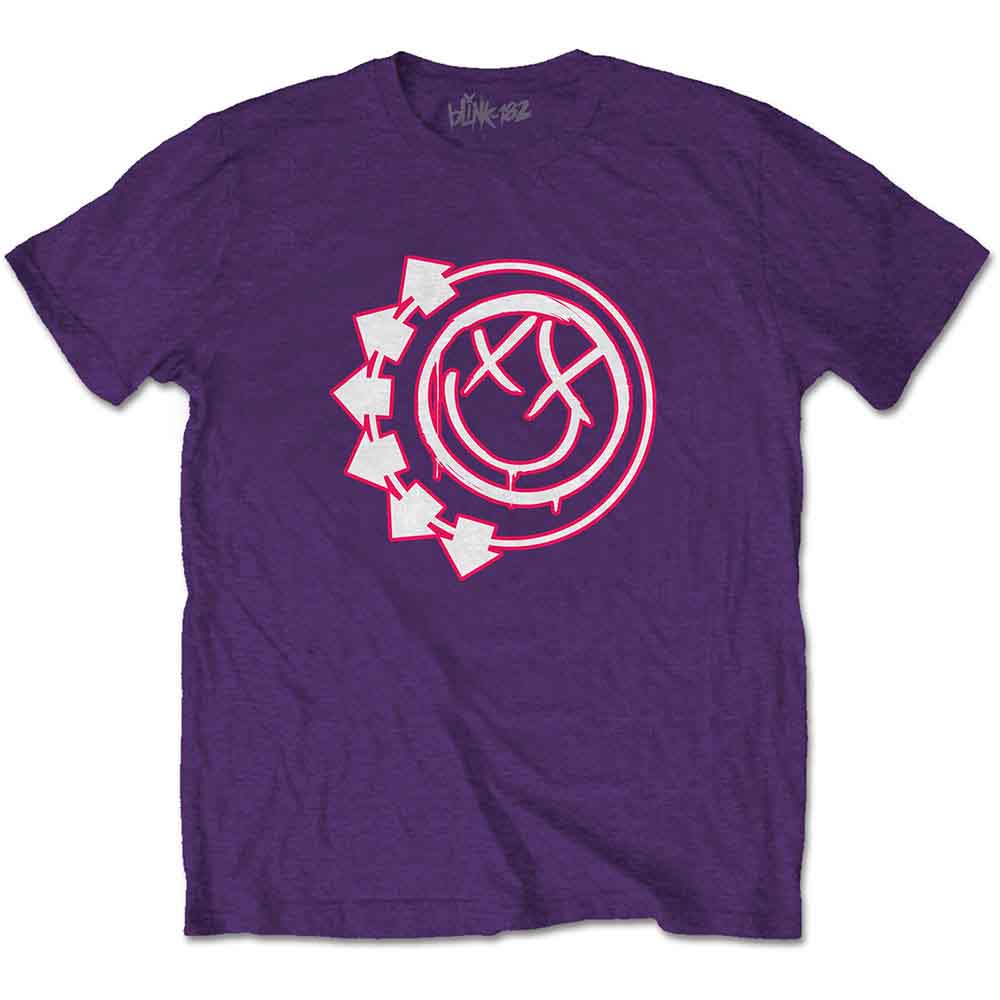 Blink-182 Unisex T-Shirt: Six Arrow Smile (Purple)