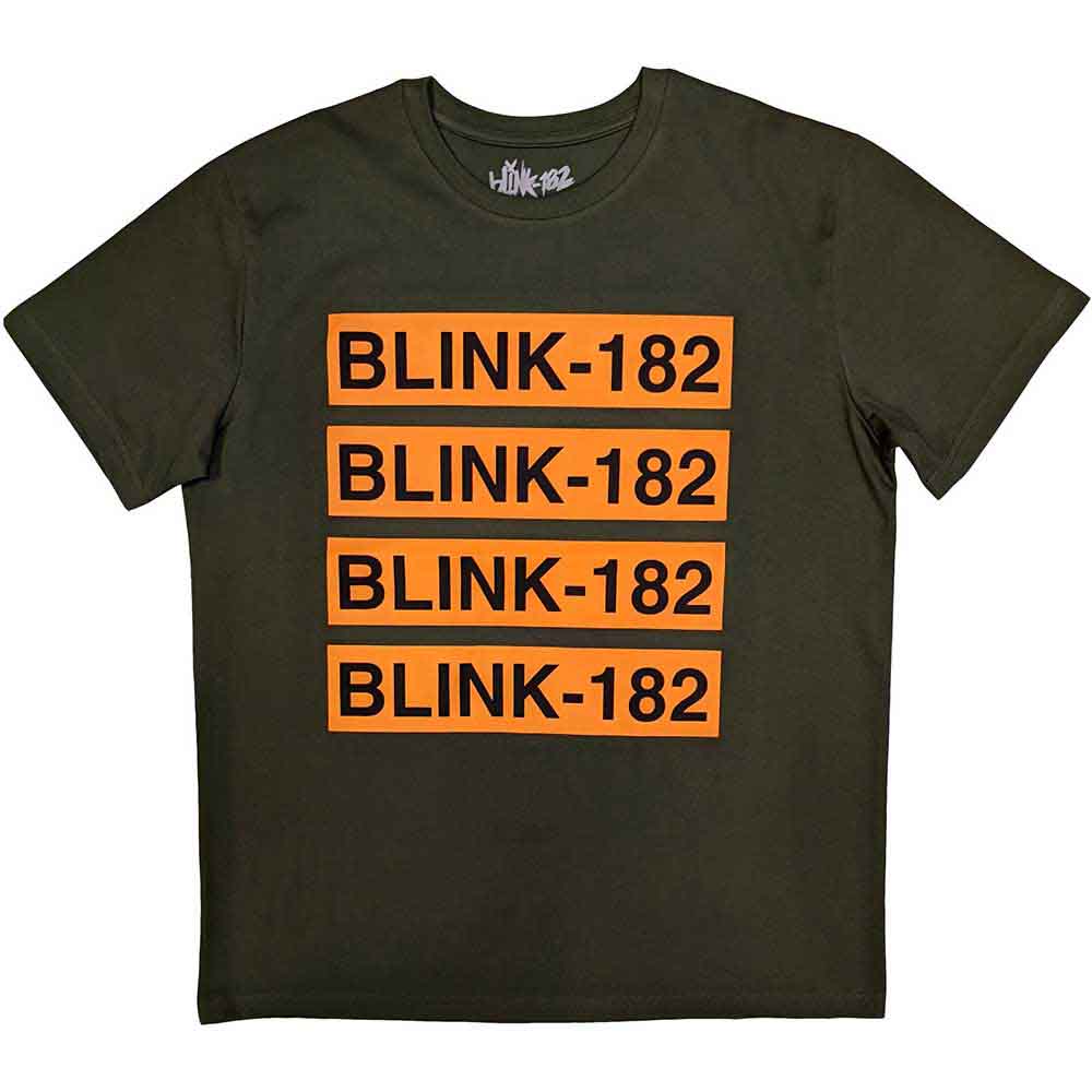 Blink-182 Unisex T-Shirt: Log Repeat (Military Green)