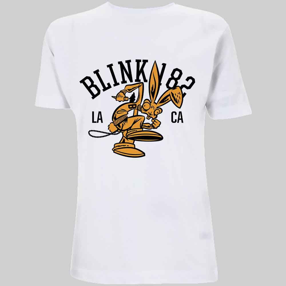 Blink-182 Unisex T-Shirt: College Mascot (White)