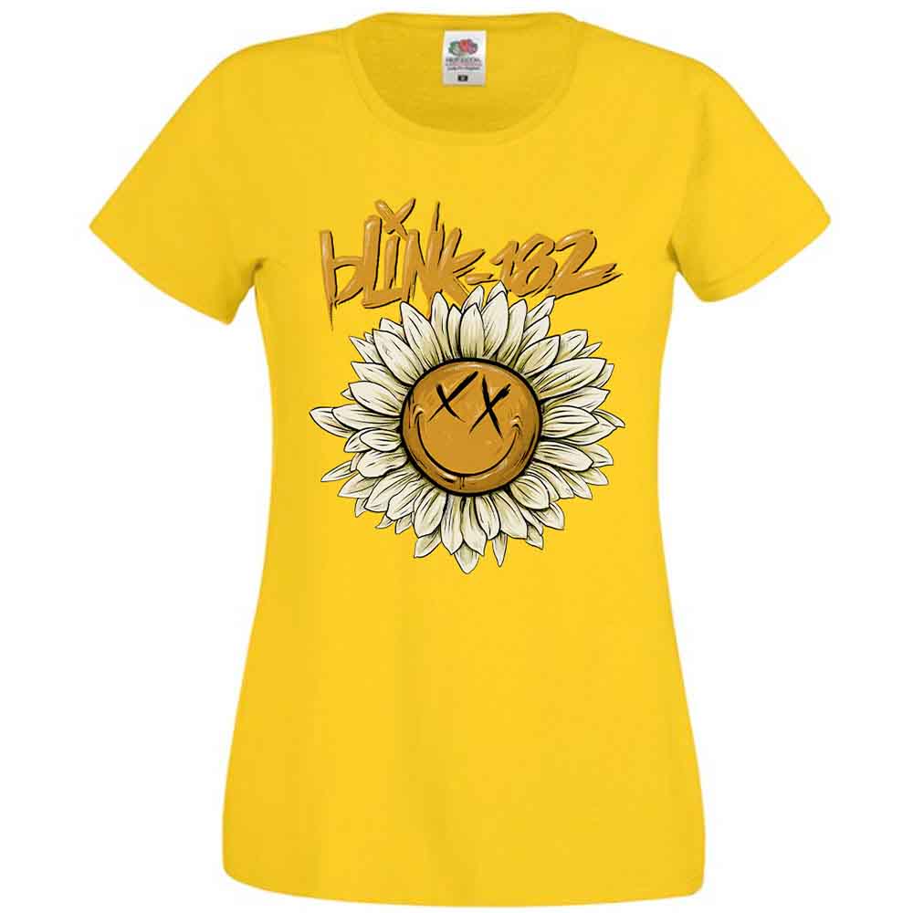 Blink-182 Ladies T-Shirt: Sunflower (Yellow)