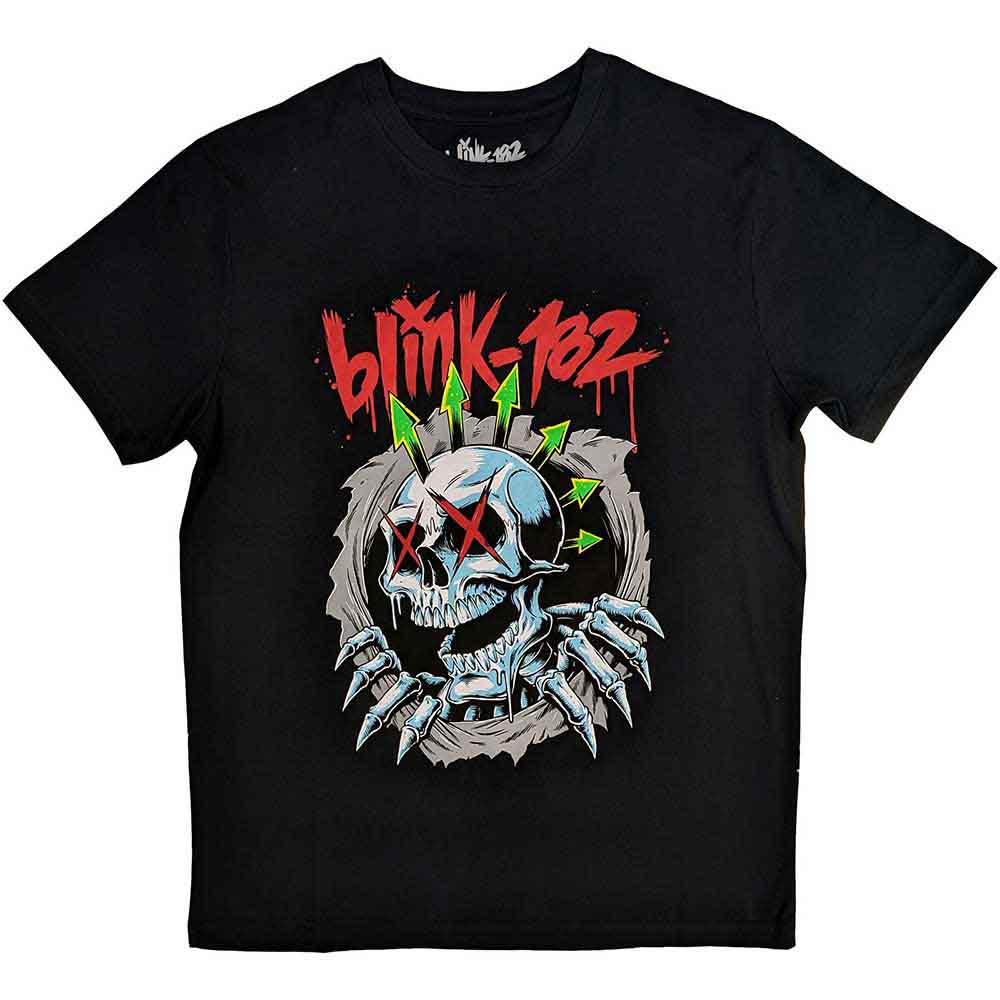 Blink-182 Unisex T-Shirt: Six Arrow Skull (Black)