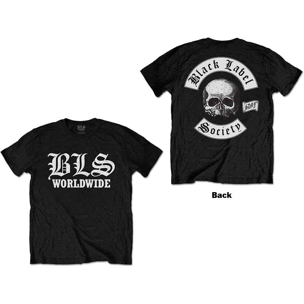 Black Label Society Unisex T-Shirt: Worldwide (Black) (Back Print)