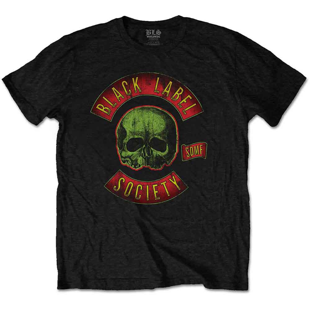 Black Label Society Unisex T-Shirt: Skull Logo Colour (Black)