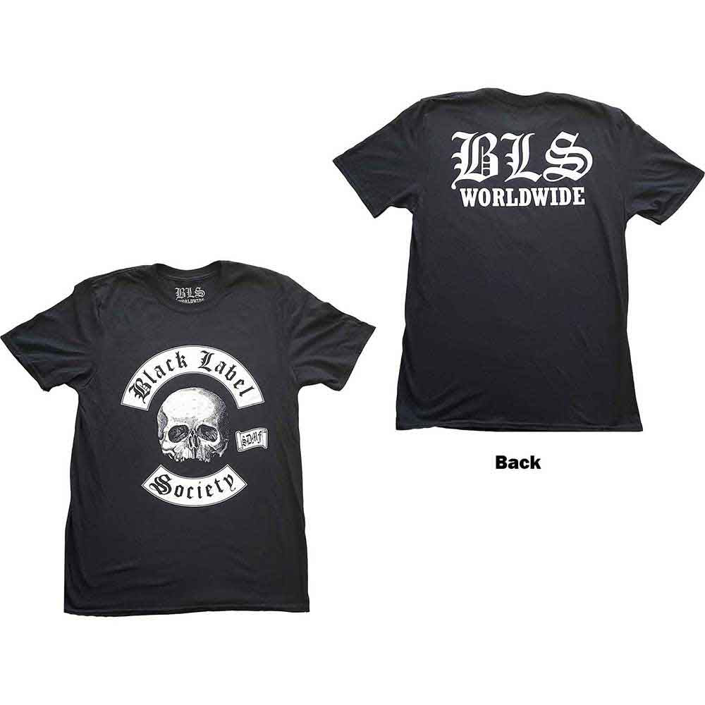 Black Label Society Unisex T-Shirt: Worldwide V. 2 (Black) (Back Print)