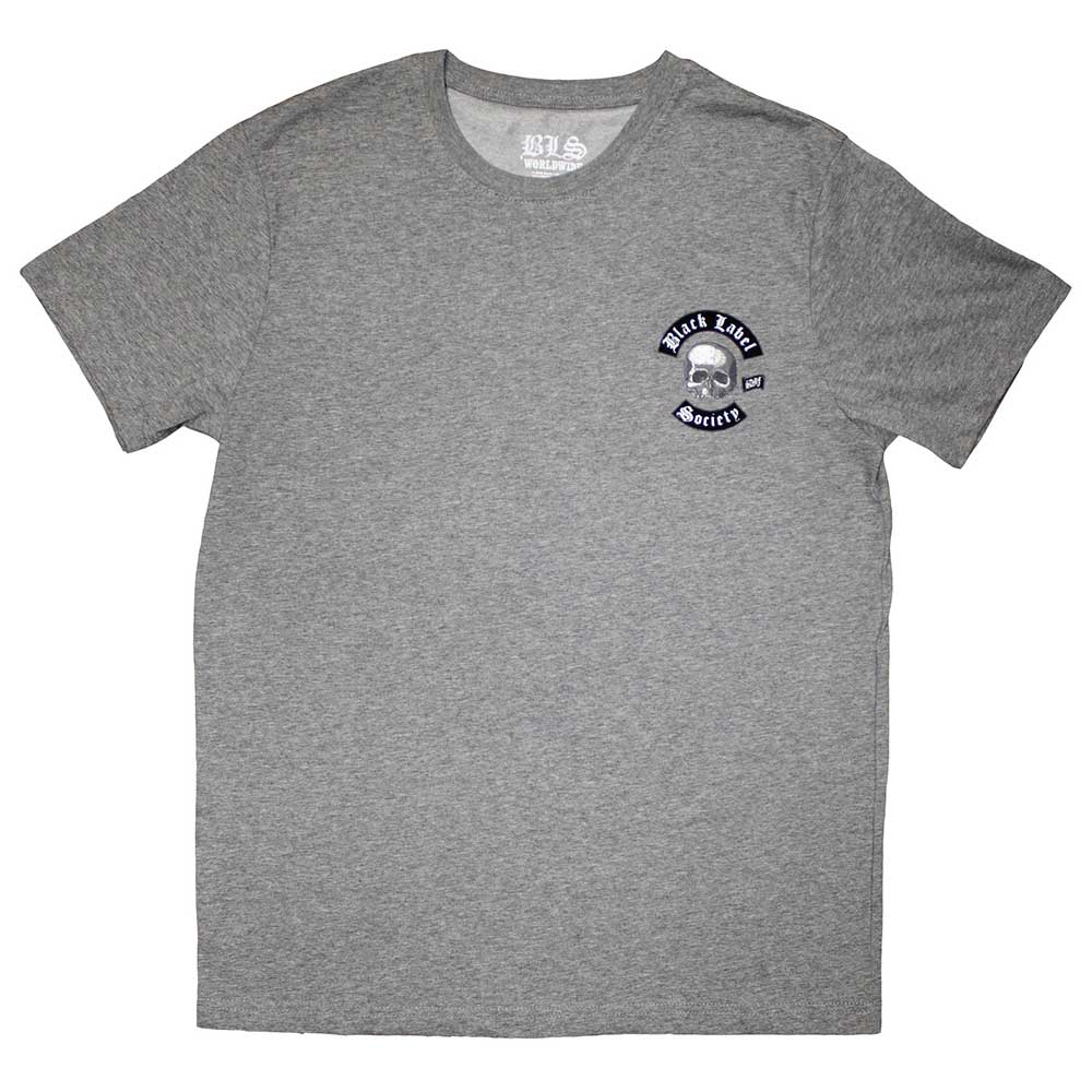 Black Label Society Unisex T-Shirt: Mini Skull Logo (Grey)