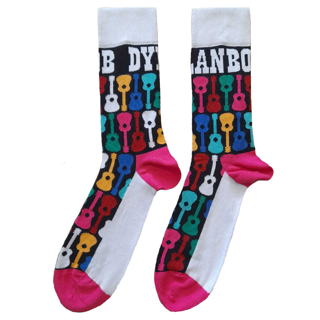 Guitar Pattern Unisex Ankle Socks (UK Size 7 - 11) | Bob Dylan