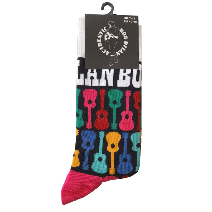 Guitar Pattern Unisex Ankle Socks (UK Size 7 - 11) | Bob Dylan