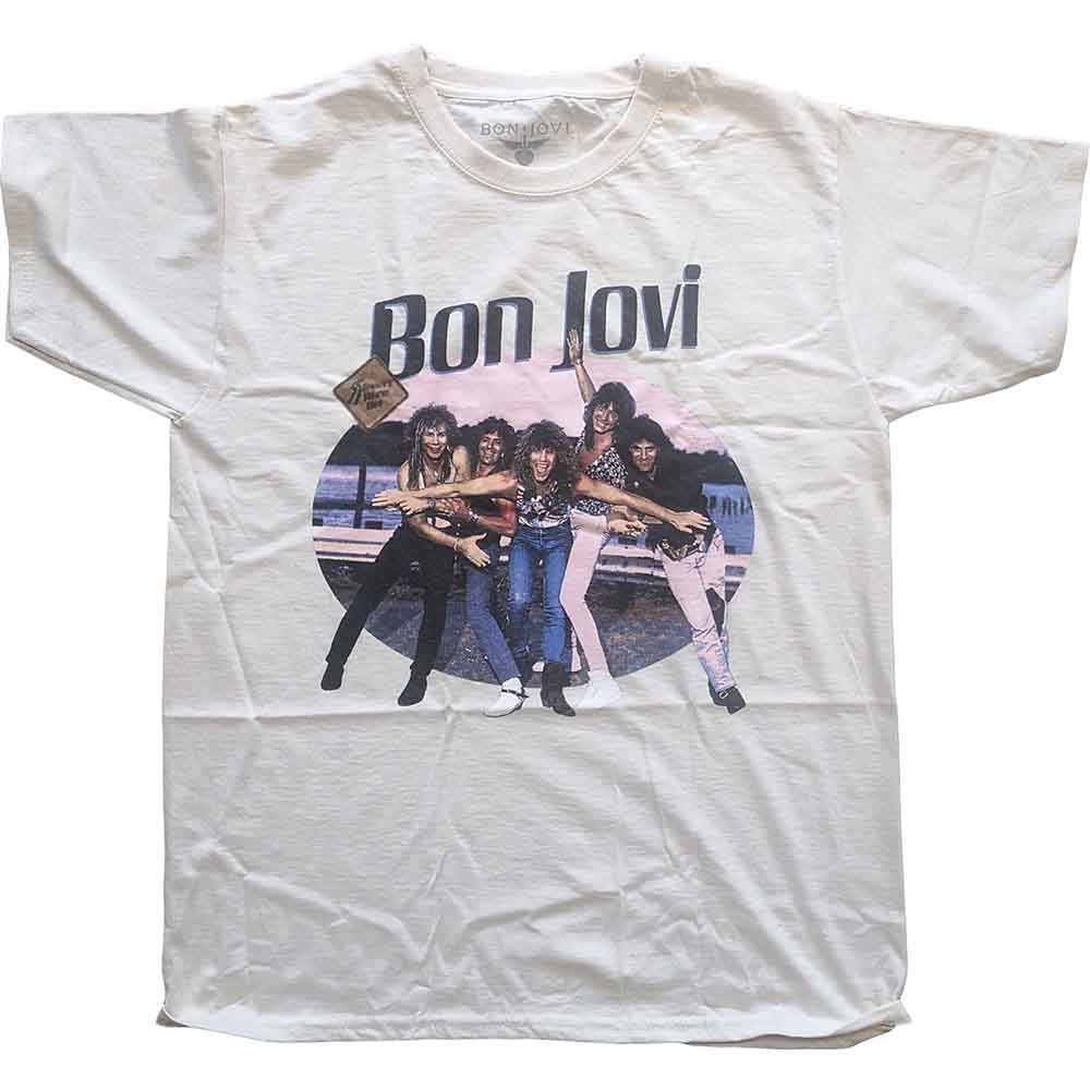 Bon Jovi Unisex T-Shirt: Breakout (Natural)