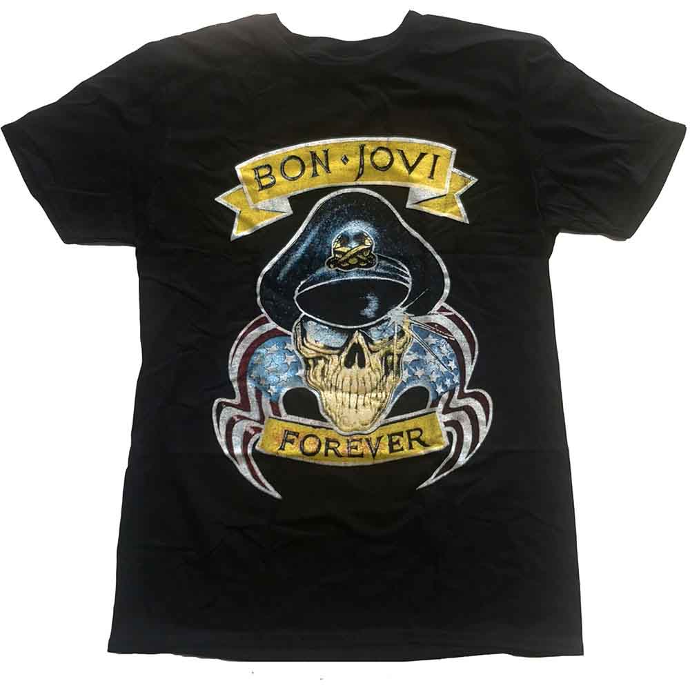 Bon Jovi Unisex T-Shirt: Forever (Black)