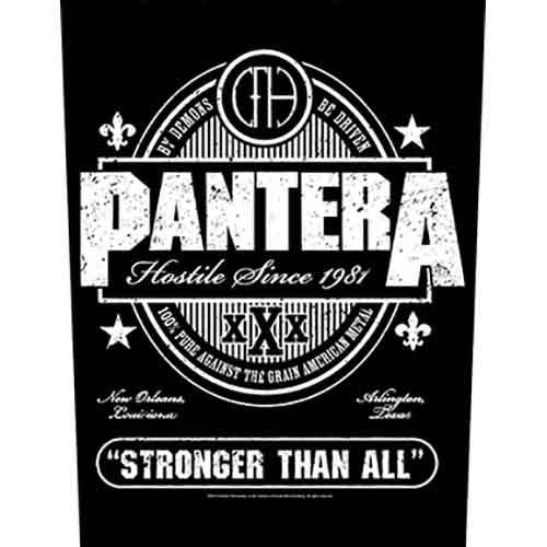 Pantera Back Patch: Hostile Since 1881 Stronger Than All