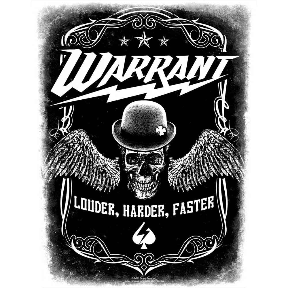 Warrant Back Patch: Louder Harder Faster