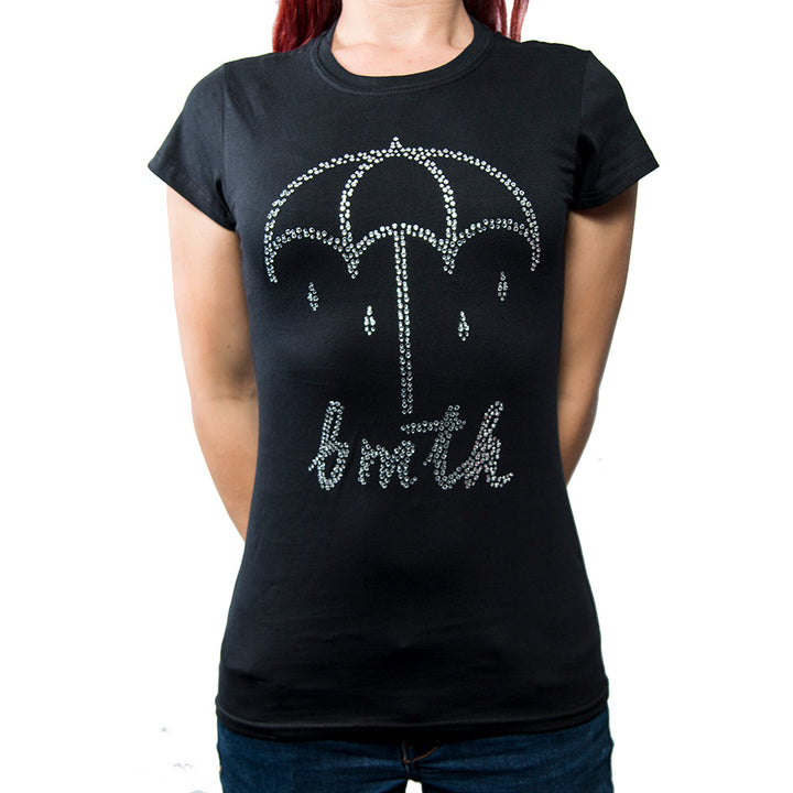 Umbrella (Diamante) Ladies Embellished T-Shirt | Bring Me The Horizon