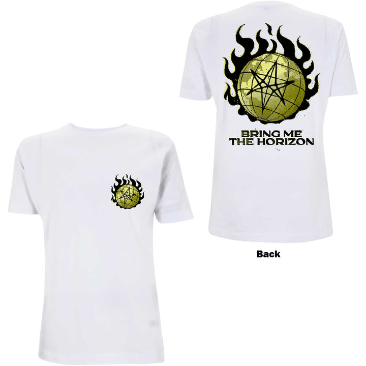 Globe (Back Print) Unisex T-Shirt | Bring Me The Horizon