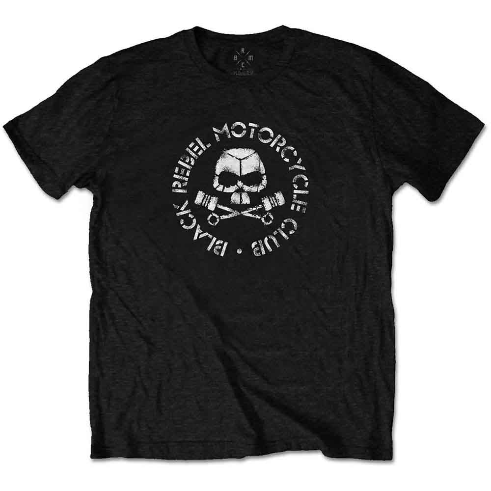 Black Rebel Motorcycle Club Unisex T-Shirt: Piston Skull (Black)