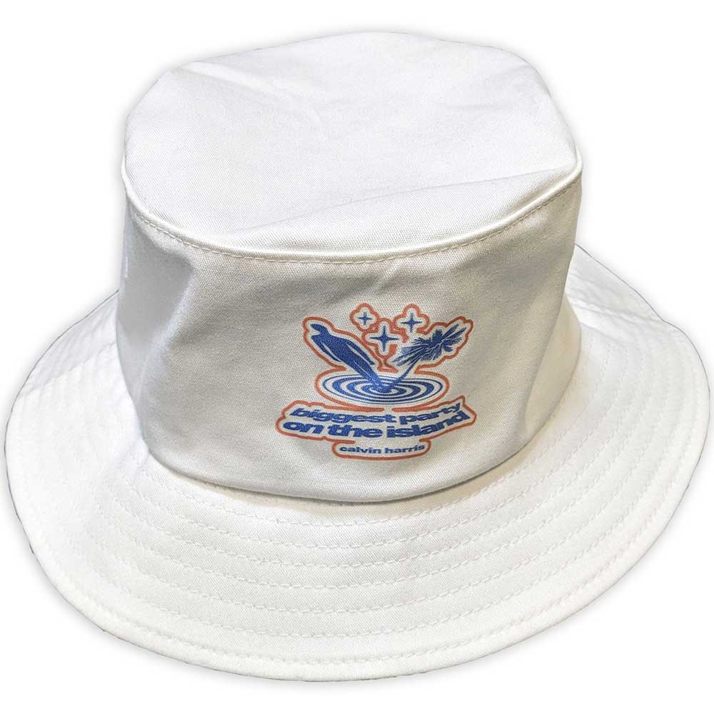 Calvin Harris  Bucket Hat: Biggest Party (White) (Ex-Tour)