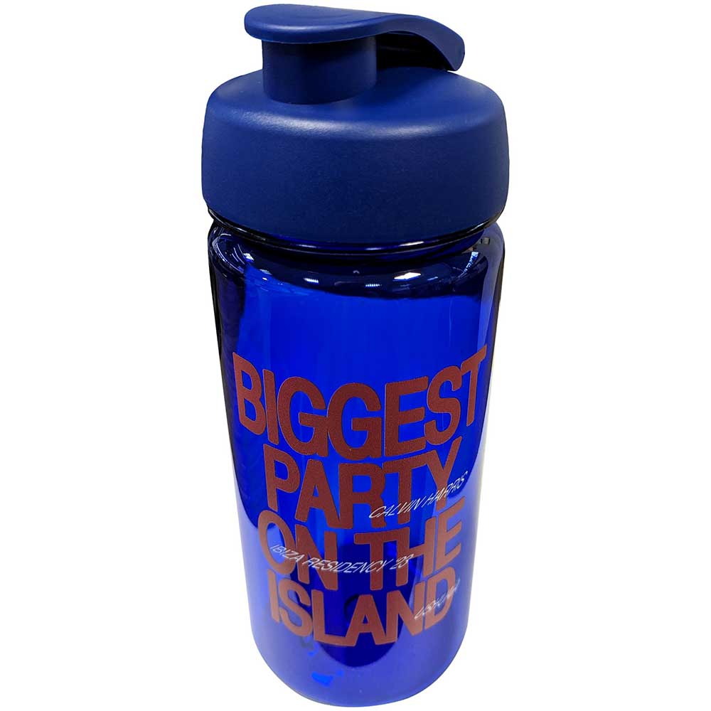 Calvin Harris Water Bottle: Biggest Party (Blue) (Ex-Tour)