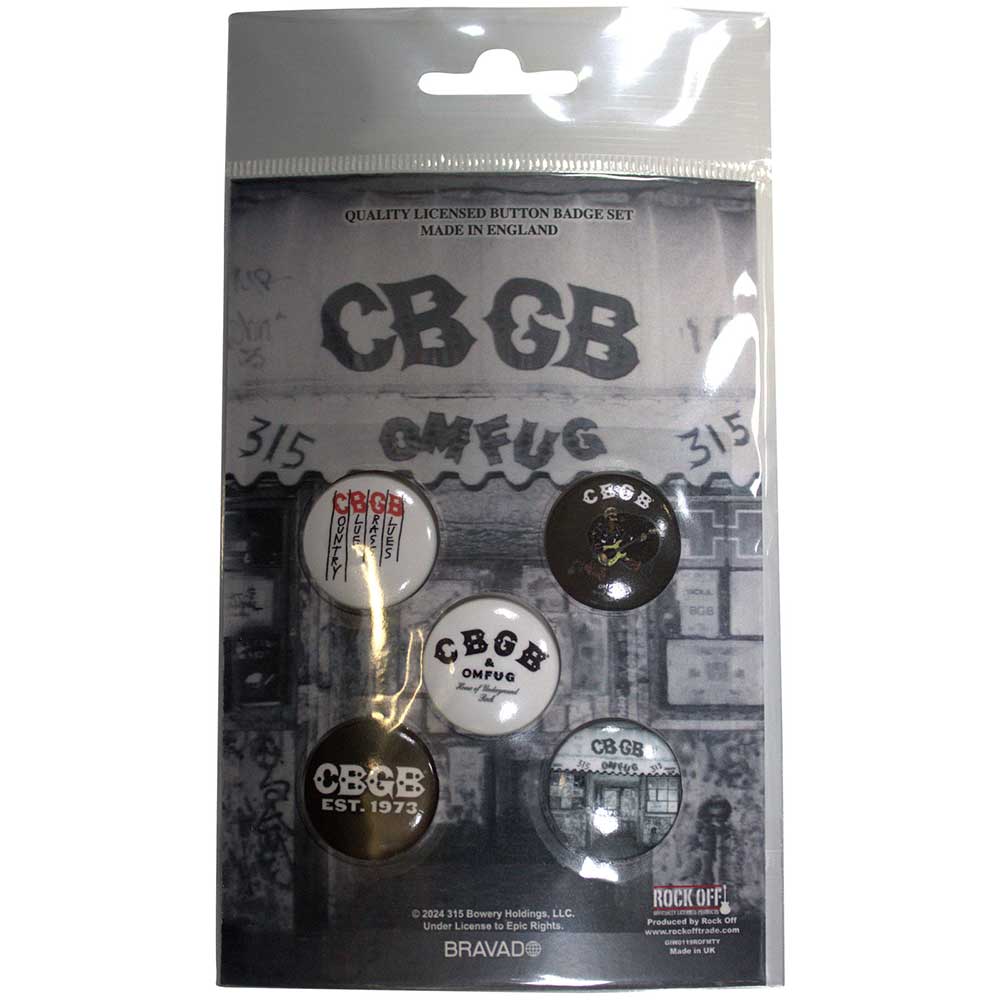 CBGB Button Badge Pack: Logos