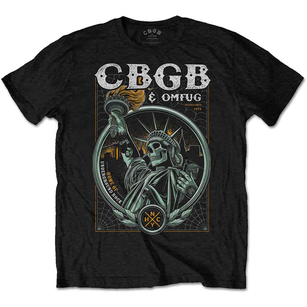 CBGB Unisex T-Shirt: Liberty (Black)