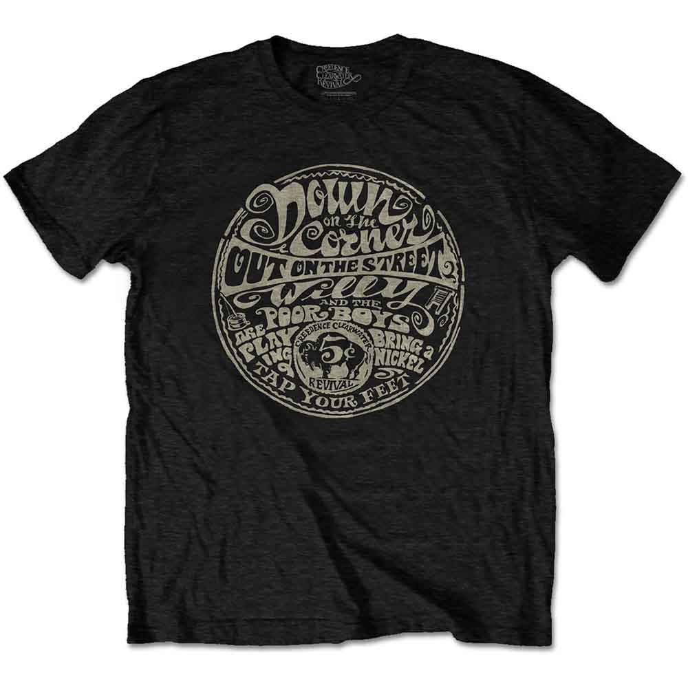 Creedence Clearwater Revival Unisex T-Shirt: Down On The Corner (Black)
